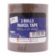 Brown Parcel Tape - 2 Pack 25m Packaging Shipping Supplies Cheap