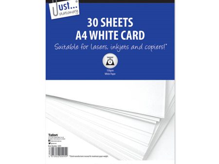 A4 White Card - 30 Sheets 150gsm Crafting Paper Supplies Art School Office Cheap