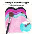 Apple-Shaped Silicone Brush Cleaning Pad.(purple) Cheap