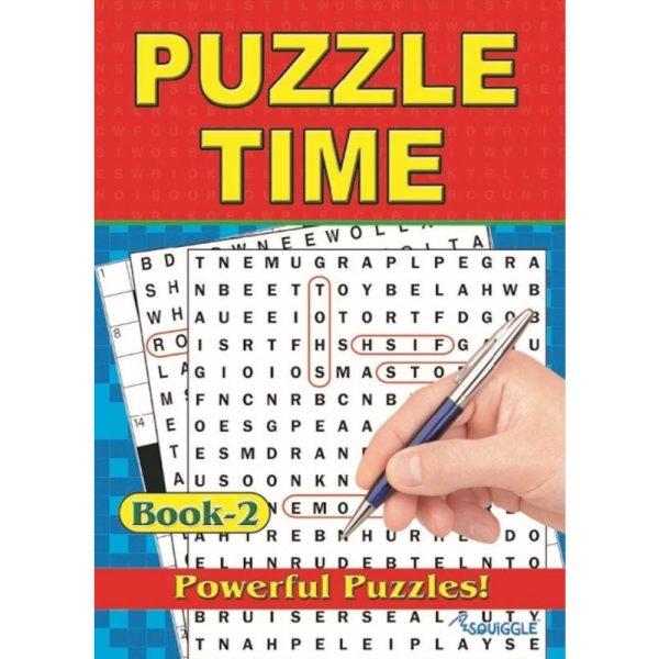 A4 Puzzle Time Book - Assorted Puzzles Engaging Brain Teasers High Quality Paper Relaxing Entertainment Online Hot Sale