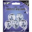 Bat Confetti Balloons - 5 Pack Halloween Party Decoration Spooky Festive Haunted House Ghost Witch Spider Online Hot Sale