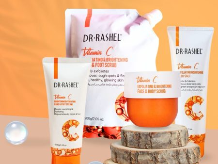 Dr. Rashel Vitamin C Exfoliating & Nourishing Body Cleansing 4 Piece Set Supply