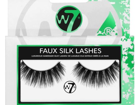 W7 Cosmetics Faux Silk False Fake Eyelashes - Aura Reusable Lightweight Natural Look Adhesive Included For Cheap