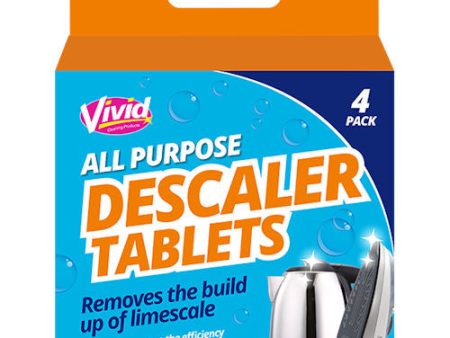 Descaler Tablets - 4 Pack Removes Limescale Stubborn Stains Kitchen Cleaner For Sale