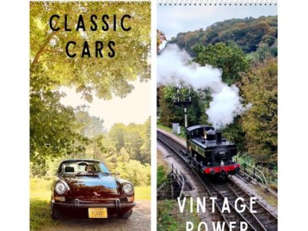 2025 Slim Postal Calendar – Classic Cars Vintage Power Assorted Designs | Iconic Car Photography | Compact & Stylish for Home or Office Fashion