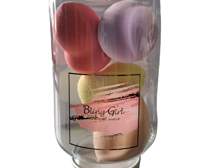 Bling Girl Jar Makeup Blender Sponges Online Hot Sale