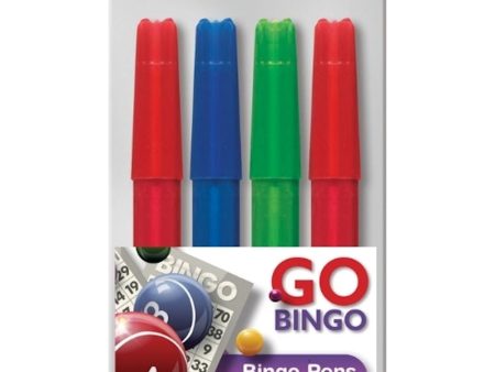 Bright Bingo Pens - 4 Pack Vibrant Colours Easy Marking Bingo Games Dabbers Online Hot Sale