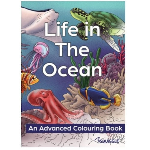 A4 Life in The Ocean Advanced Colouring Book - 22 Pages Ocean Life High Quality Relaxing Art Therapy Cheap