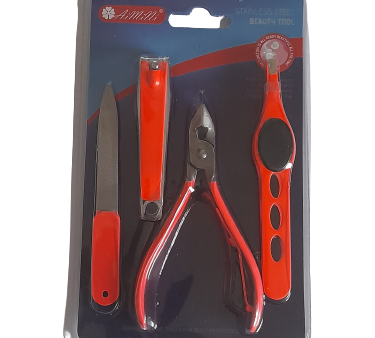 AiMiMi Stainless Steel Nail Clipper Set - Dark Orange on Sale