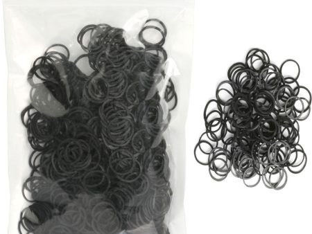 Black Elastic Bands 1000 Pack - Small Rubber Bands for Hairstyling, Braiding, and Crafting on Sale