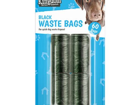 Black Dog Poo Bags 60 Pack - Pet Waste Bags Biodegradable Poop Bags Dispenser-Compatible Leak-Proof Sale