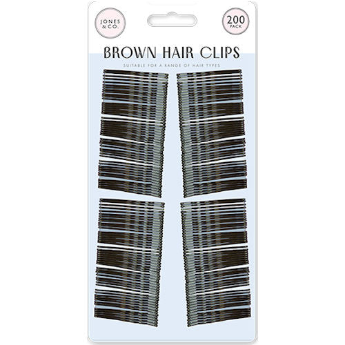 Brown Hair Grips 200 Pack - Bobby Pins Clips Styling Accessories Salon Supplies Discount