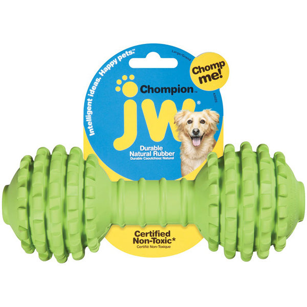 JW PET - Chompion Rubber Dumbbell Dog Toy Heavyweight - 1 Toy Hot on Sale