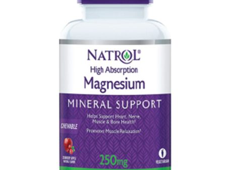 NATROL - High Absorption Magnesium Natural Cranberry Apple Flavor - 60 Chewable Tablets For Discount