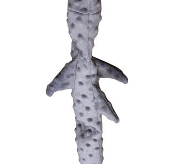 SKINNEEEZ - Extreme 3 Squeaker Stuffing Free Dog Toy Shark Grey - 25 Inch Cheap