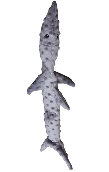 SKINNEEEZ - Extreme 3 Squeaker Stuffing Free Dog Toy Shark Grey - 25 Inch Cheap