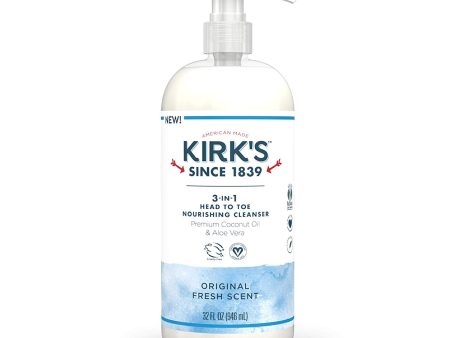 KIRKS - 3-in-1 Head To Toe Nourishing Cleanser, Original Fresh - 32 fl. oz. (946 ml) on Sale