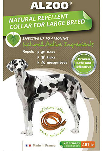 ALZOO - Natural Repellent Flea & Tick Collar for Dogs - Large For Sale