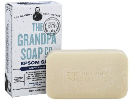 THE GRANDPA SOAP - Face & Body Bar Soap Deep Cleanse Epsom Salt - 4.25 oz. (120 g) Sale