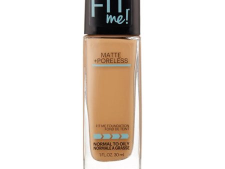 MAYBELLINE - Fit Me Matte + Poreless Foundation 322 Warm Honey - 1 fl. oz. (30 ml) For Sale