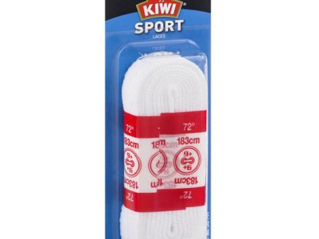 KIWI - Sport Laces Flat White 72  - 1 Pair For Sale