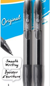 BIC - Velocity Gel Retractable Pen Medium Point Black - 2 Pens For Discount